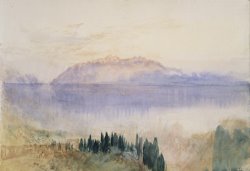 From Lausanne Sketchbook [finberg Cccxxxiv], Lake Geneva, with The Dent D'oche, From Above Lausanne by Joseph Mallord William Turner